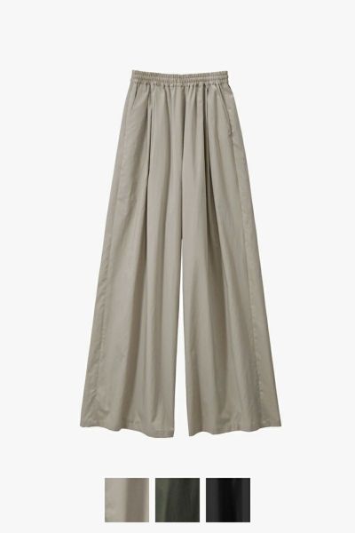 Graphpaper(グラフペーパー) Silicon Poplin Two Tuck Easy Wide Pants シリコンポプリンツータックイージーワイドパンツ GL253-40185