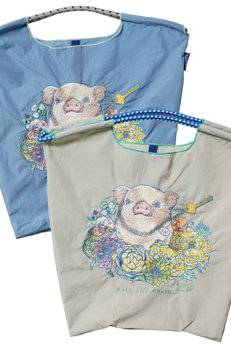 Ball & Chain(ボールアンドチェーン) D.PIG.536 (M) ピッグ(M) ショッピングバック トートバッグ 313016