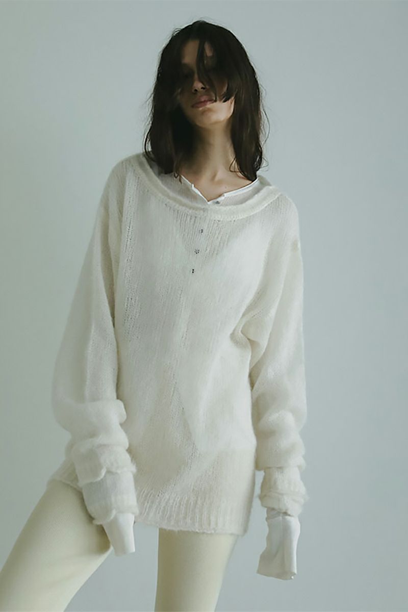 ETRE TOKYO(エトレトウキョウ) シアーハイゲージニットカーディガン 1225404041