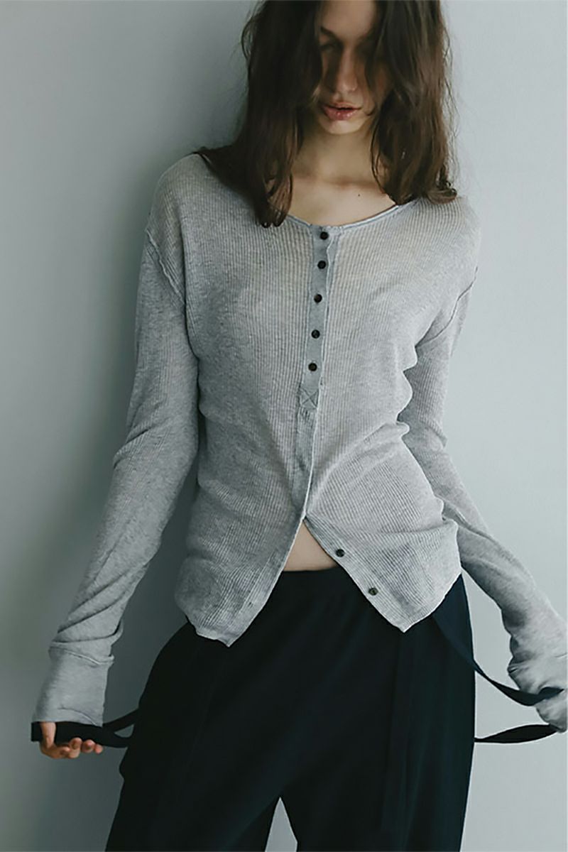 ETRE TOKYO(エトレトウキョウ) シアーハイゲージニットカーディガン 1225404041