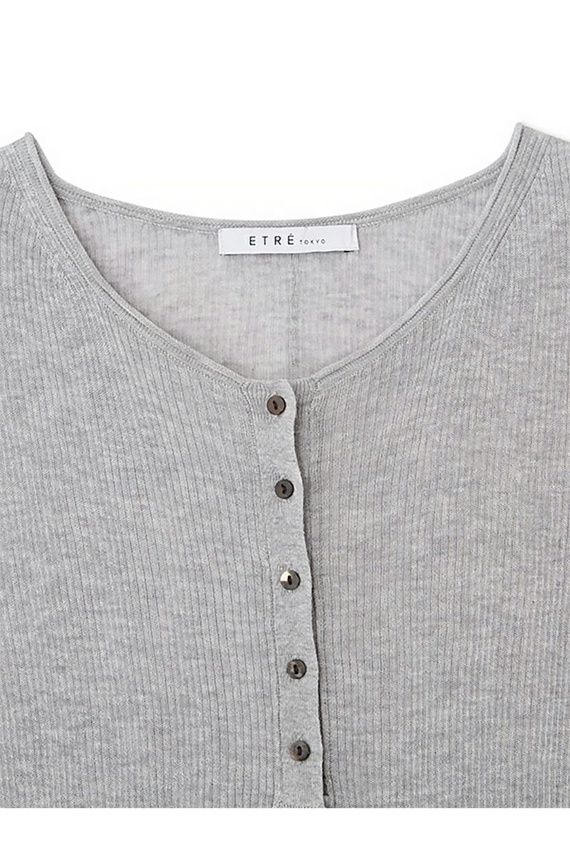 ETRE TOKYO(エトレトウキョウ) シアーハイゲージニットカーディガン 1225404041