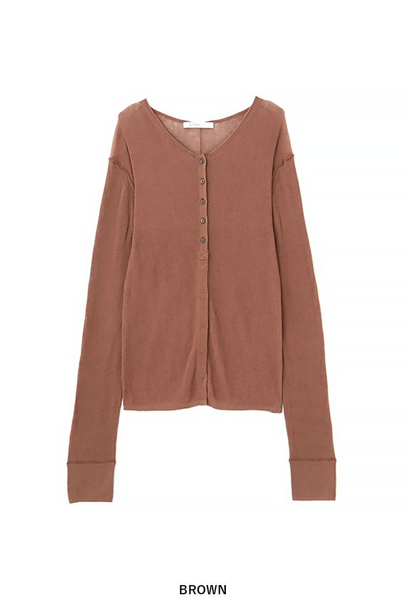 ETRE TOKYO(エトレトウキョウ) シアーハイゲージニットカーディガン 1225404041