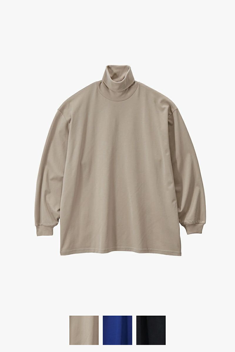 Graphpaper(グラフペーパー) Brushed Mockrody High Neck LS Tee ブラッシュドモックロディハイネック長袖Tシャツ GM253-70422