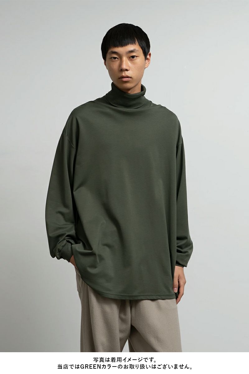 Graphpaper(グラフペーパー) Brushed Mockrody High Neck LS Tee ブラッシュドモックロディハイネック長袖Tシャツ GM253-70422