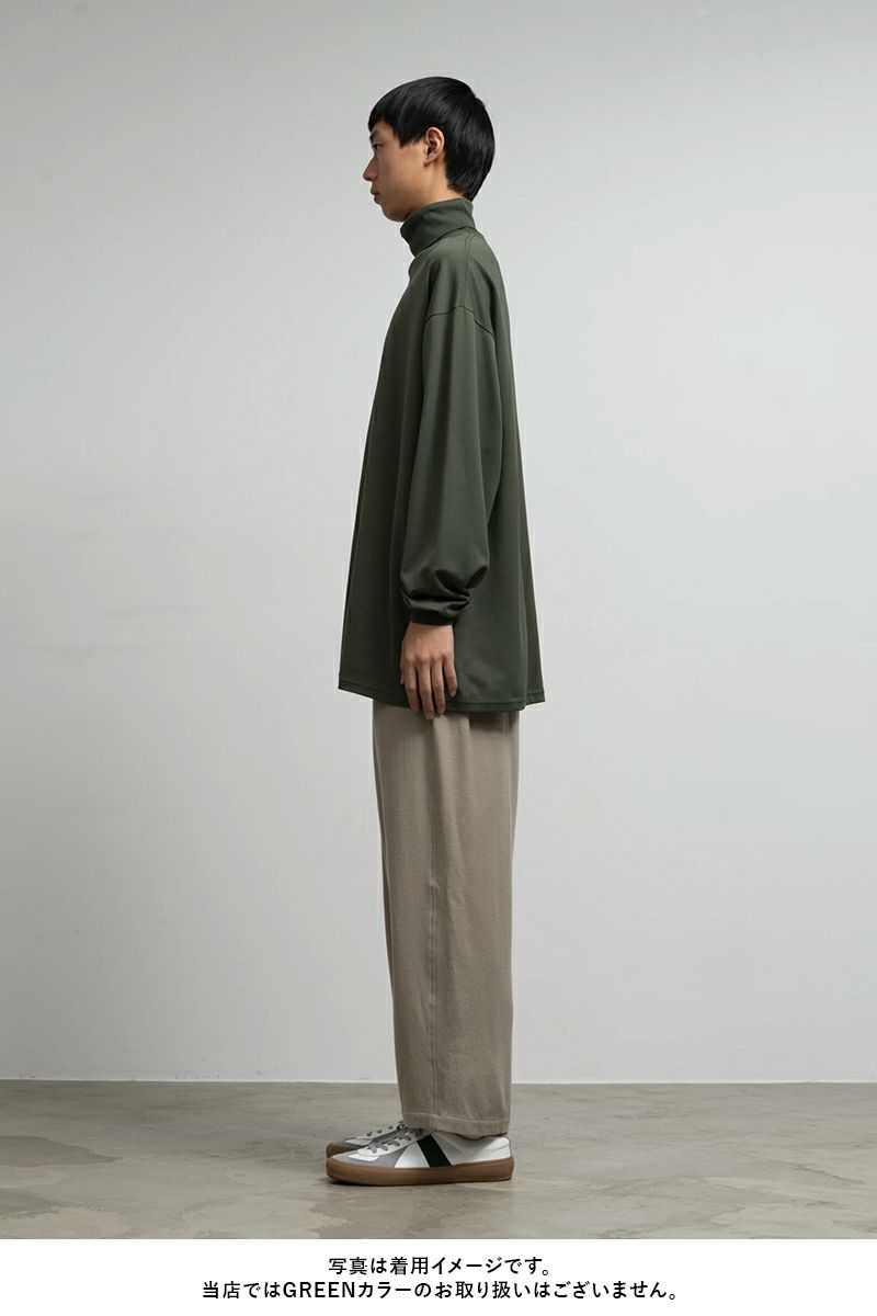 Graphpaper(グラフペーパー) Brushed Mockrody High Neck LS Tee ブラッシュドモックロディハイネック長袖Tシャツ GM253-70422
