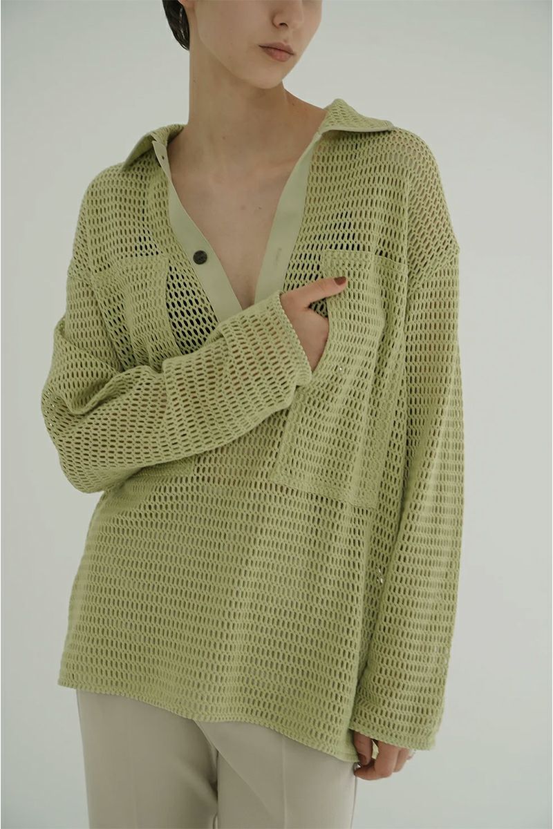 CLANE(クラネ) MESH POCKET OVER SHIRTS メッシュポケットオーバーシャツ 19122-4022