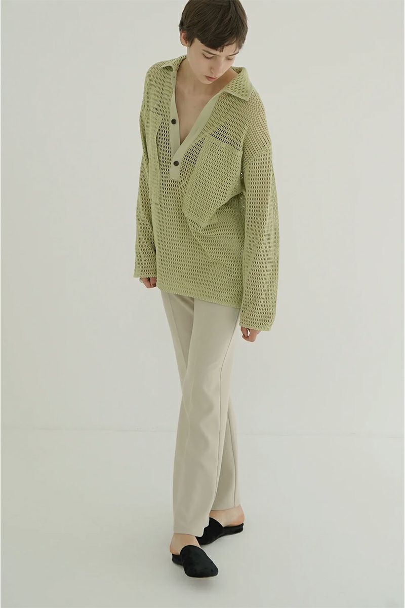 CLANE(クラネ) MESH POCKET OVER SHIRTS メッシュポケットオーバーシャツ 19122-4022