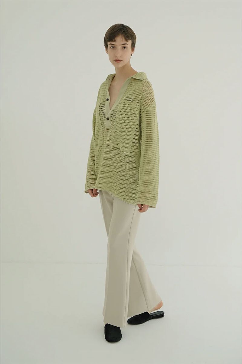 CLANE(クラネ) MESH POCKET OVER SHIRTS メッシュポケットオーバーシャツ 19122-4022