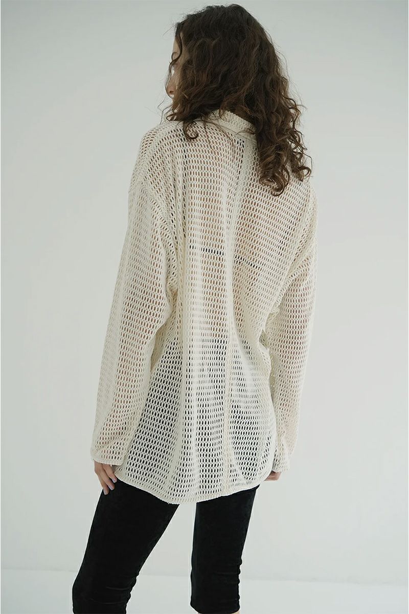 CLANE(クラネ) MESH POCKET OVER SHIRTS メッシュポケットオーバーシャツ 19122-4022
