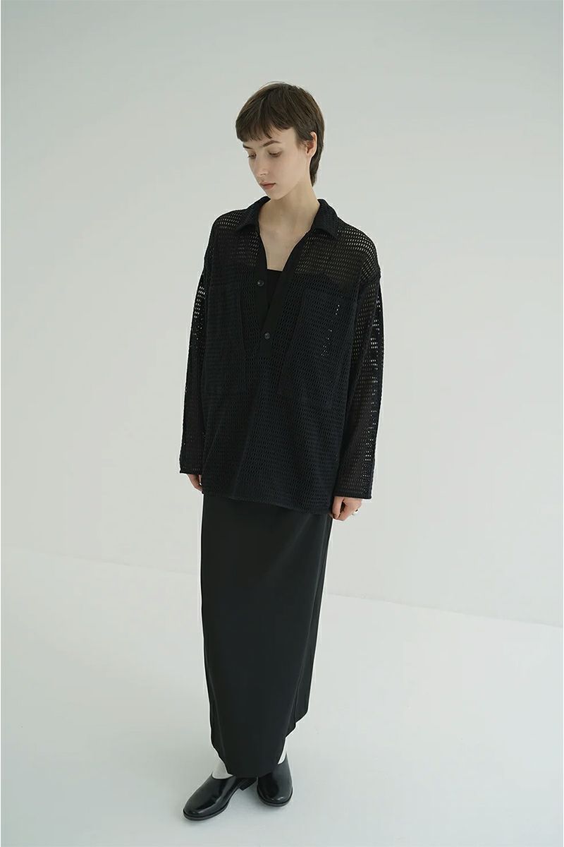 CLANE(クラネ) MESH POCKET OVER SHIRTS メッシュポケットオーバーシャツ 19122-4022