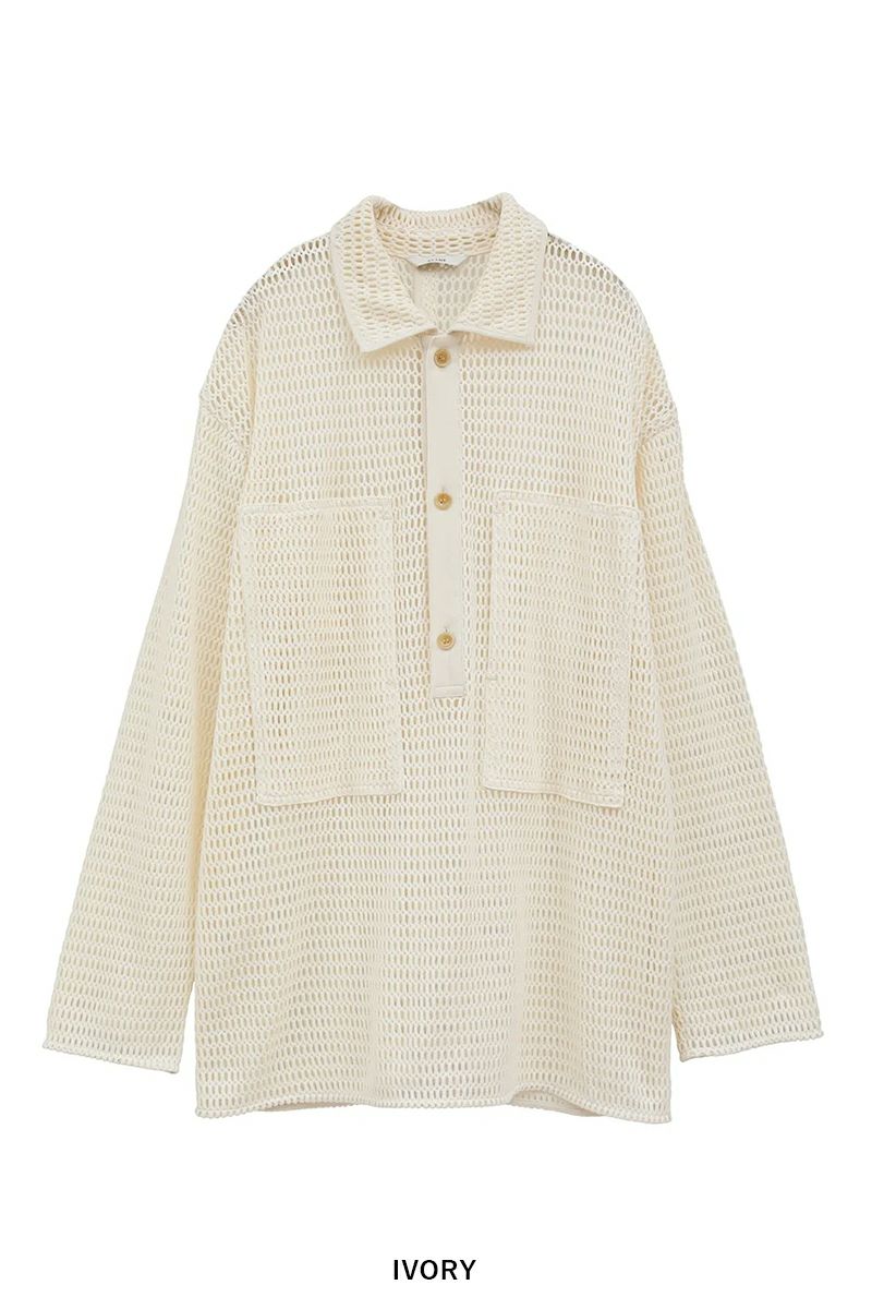 CLANE(クラネ) MESH POCKET OVER SHIRTS メッシュポケットオーバーシャツ 19122-4022