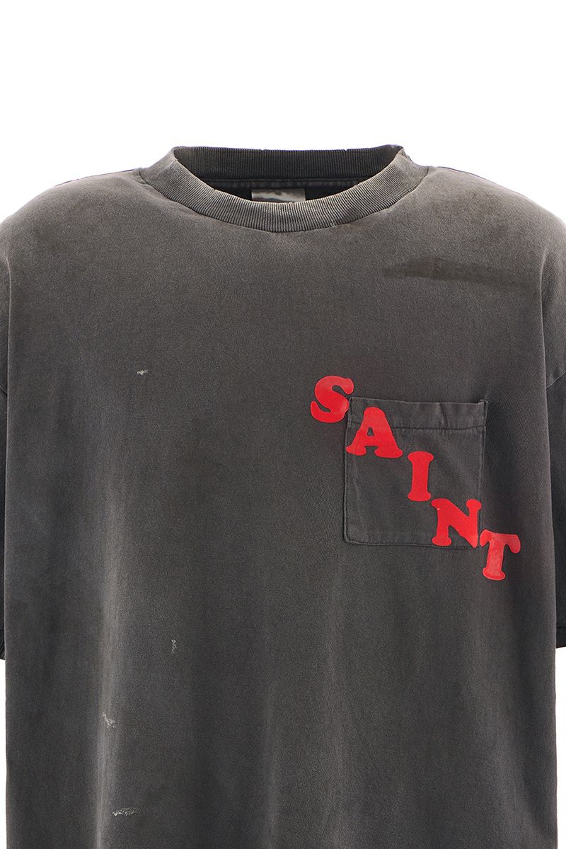 SAINT Mxxxxxx(セントマイケル) SM-HR1-0000-009 / SS TEE / POCKET / BLACK 半袖Tシャツ
