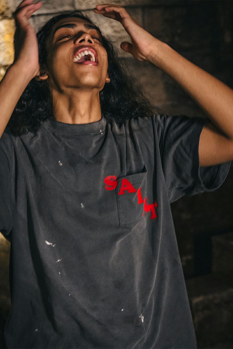 SAINT Mxxxxxx(セントマイケル) SM-HR1-0000-009 / SS TEE / POCKET / BLACK 半袖Tシャツ