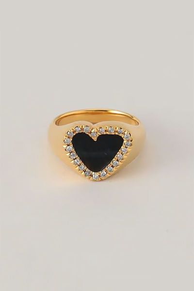 PREEK(プリーク) DIAMOND HEART STONE RING GOLD ダイヤモンドハートストーンリング ゴールド 18826990934