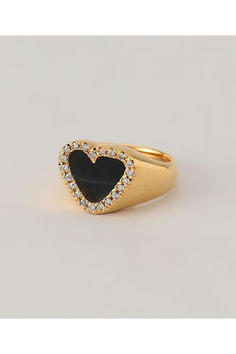 PREEK(プリーク) DIAMOND HEART STONE RING GOLD ダイヤモンドハートストーンリング ゴールド 18826990934