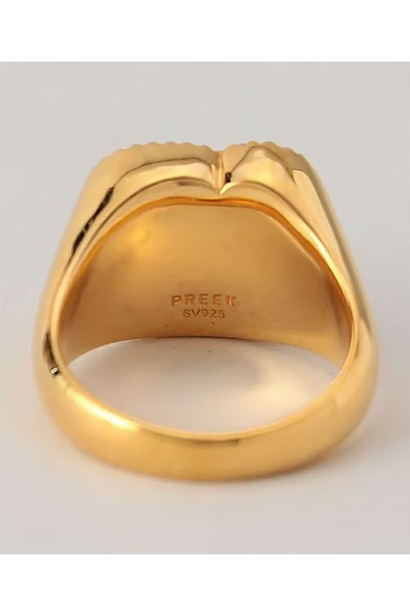 PREEK(プリーク) DIAMOND HEART STONE RING GOLD ダイヤモンドハートストーンリング ゴールド 18826990934