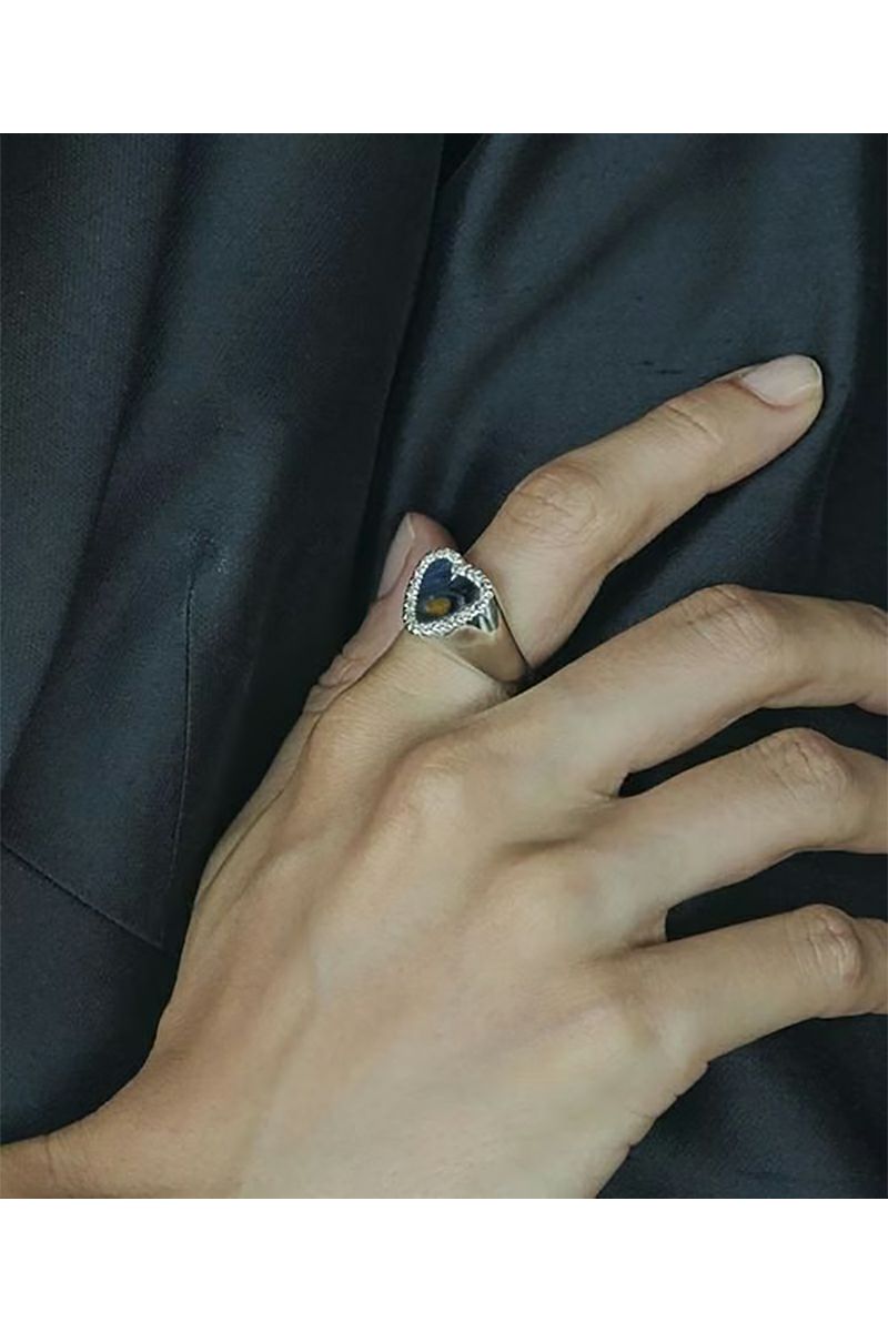 PREEK(プリーク) DIAMOND HEART STONE RING SILVER ダイヤモンドハートストーンリング シルバー 18826990992