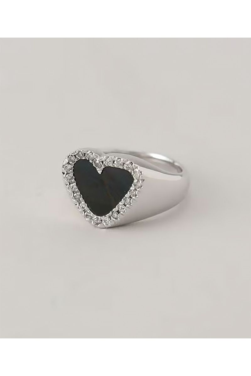 PREEK(プリーク) DIAMOND HEART STONE RING SILVER ダイヤモンドハートストーンリング シルバー 18826990992