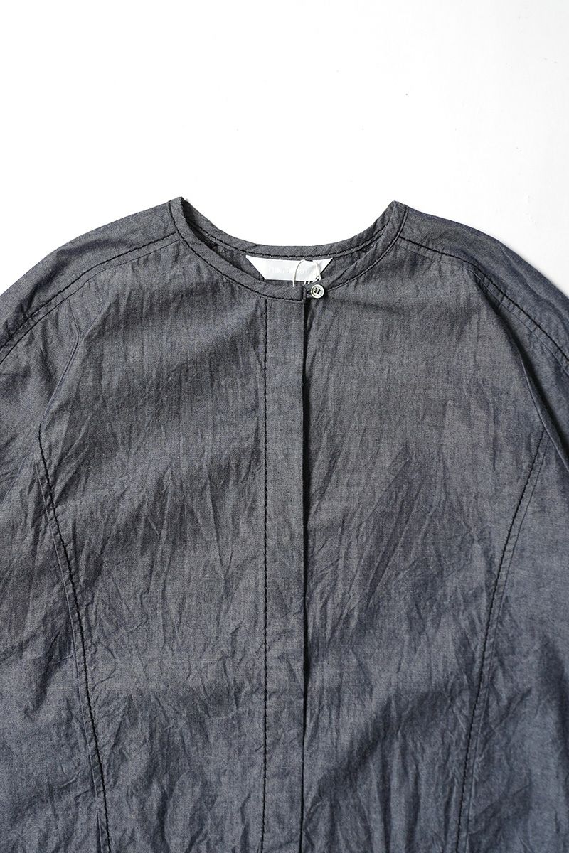 homspun(ホームスパン) ライトオンスシャンブレー　七分袖比翼ワンピース 252-1644