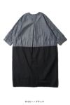homspun(ホームスパン) ライトオンスシャンブレー　七分袖比翼ワンピース 252-1644