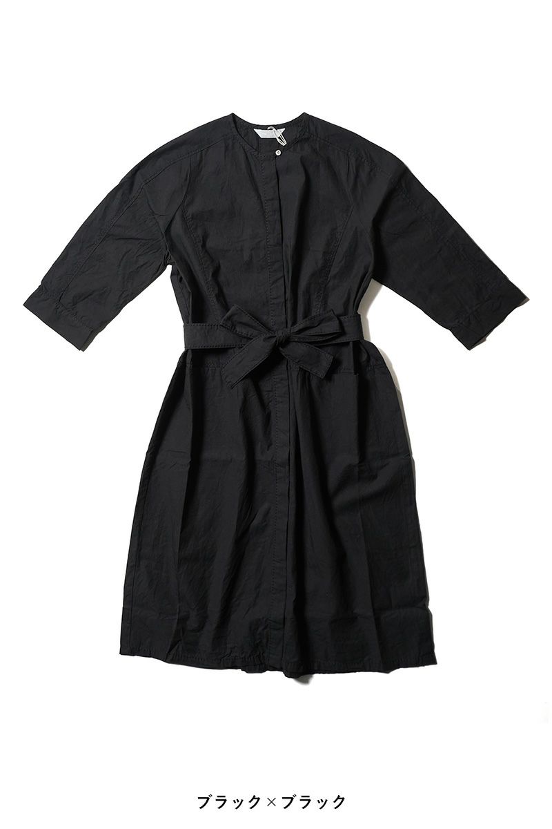 homspun(ホームスパン) ライトオンスシャンブレー　七分袖比翼ワンピース 252-1644