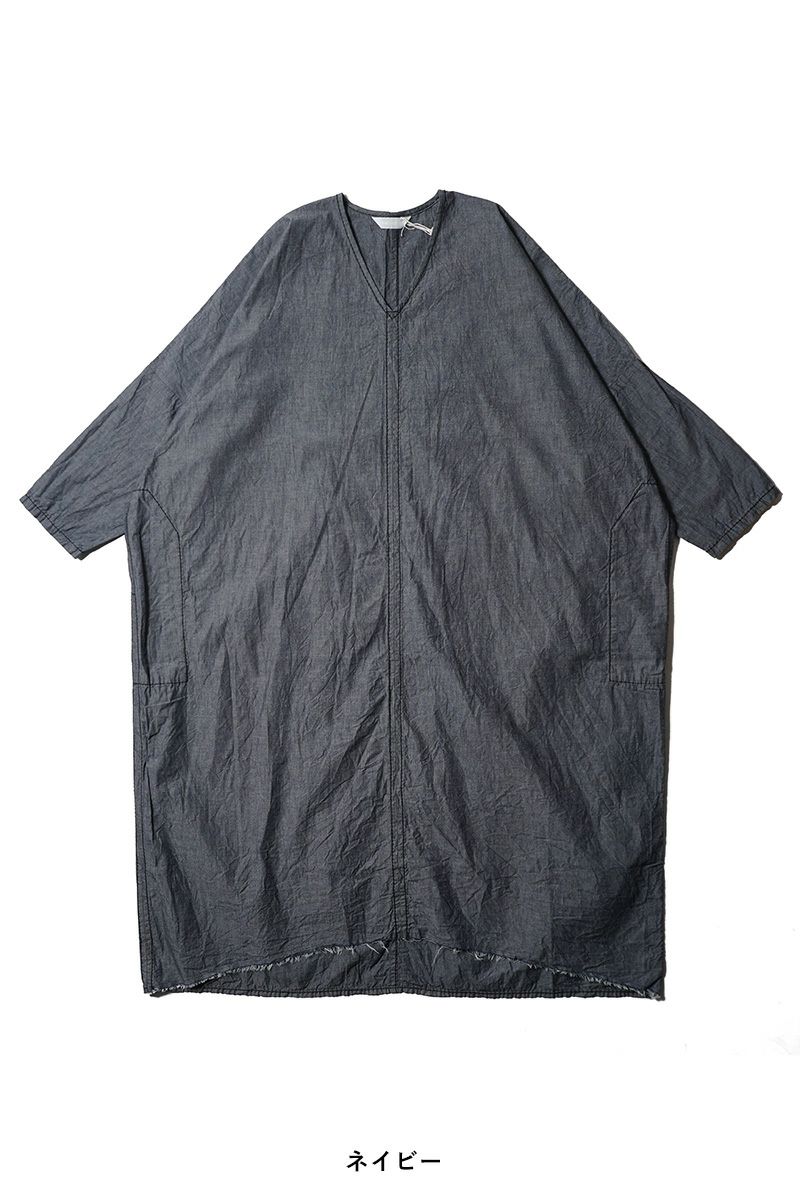 homspun(ホームスパン)  ライトオンスシャンブレー　プルオーバ－ワンピース 252-164