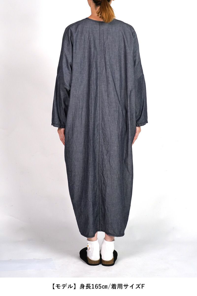 homspun(ホームスパン)  ライトオンスシャンブレー　プルオーバ－ワンピース 252-164
