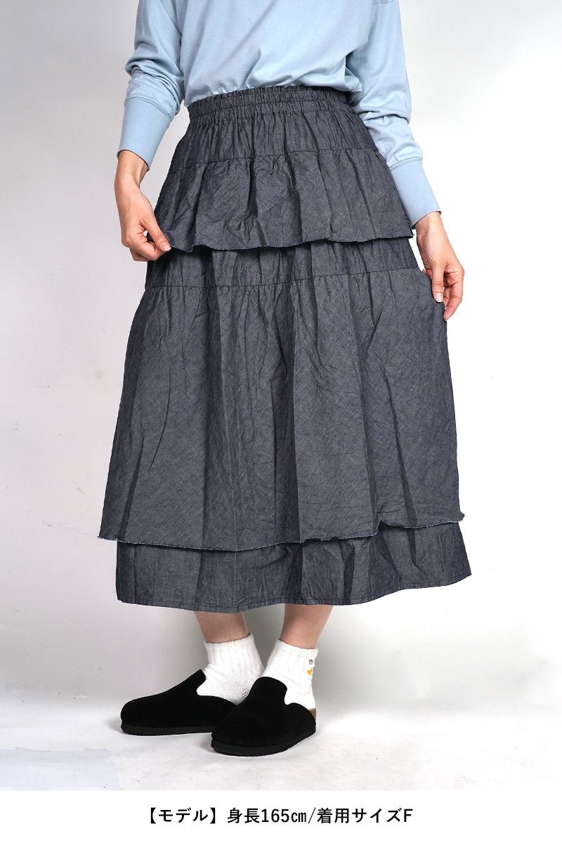 homspun(ホームスパン)  ライトオンスシャンブレー　プルオーバ－ワンピース 252-164