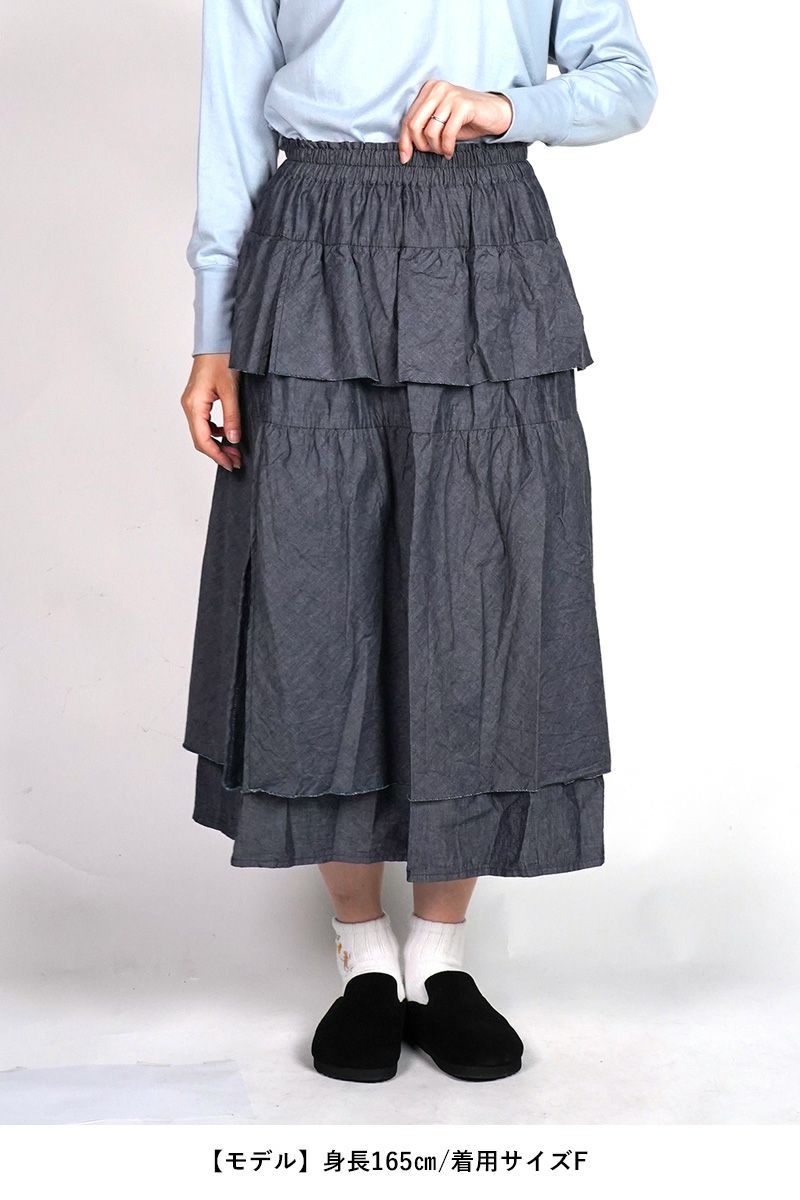 homspun(ホームスパン)  ライトオンスシャンブレー　プルオーバ－ワンピース 252-164