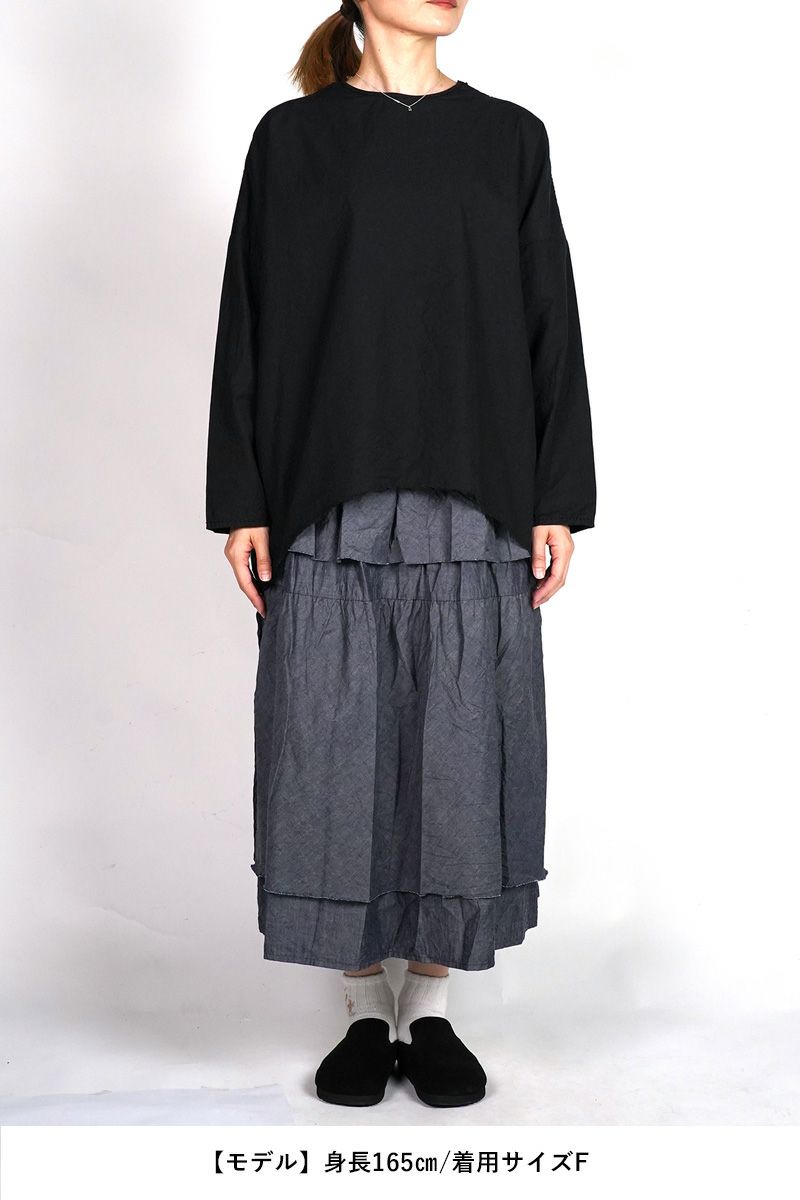 homspun(ホームスパン)  コンパクトウェザー　ビッグノースリーブブラウス 5744