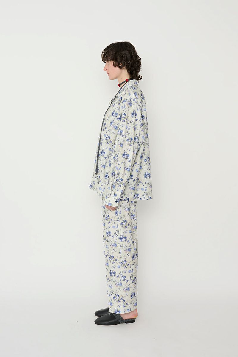 JANE SMITH(ジェーンスミス) COTTON CORDUROY FLOWER PRINT OPEN COLLAR SHIRT コットンコーデュロイフラワープリントオープンカラーシャツ 25WSH-#521S