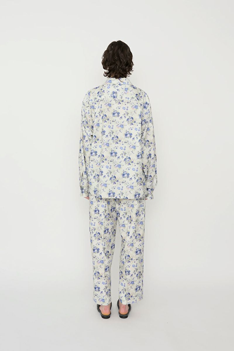 JANE SMITH(ジェーンスミス) COTTON CORDUROY FLOWER PRINT OPEN COLLAR SHIRT コットンコーデュロイフラワープリントオープンカラーシャツ 25WSH-#521S