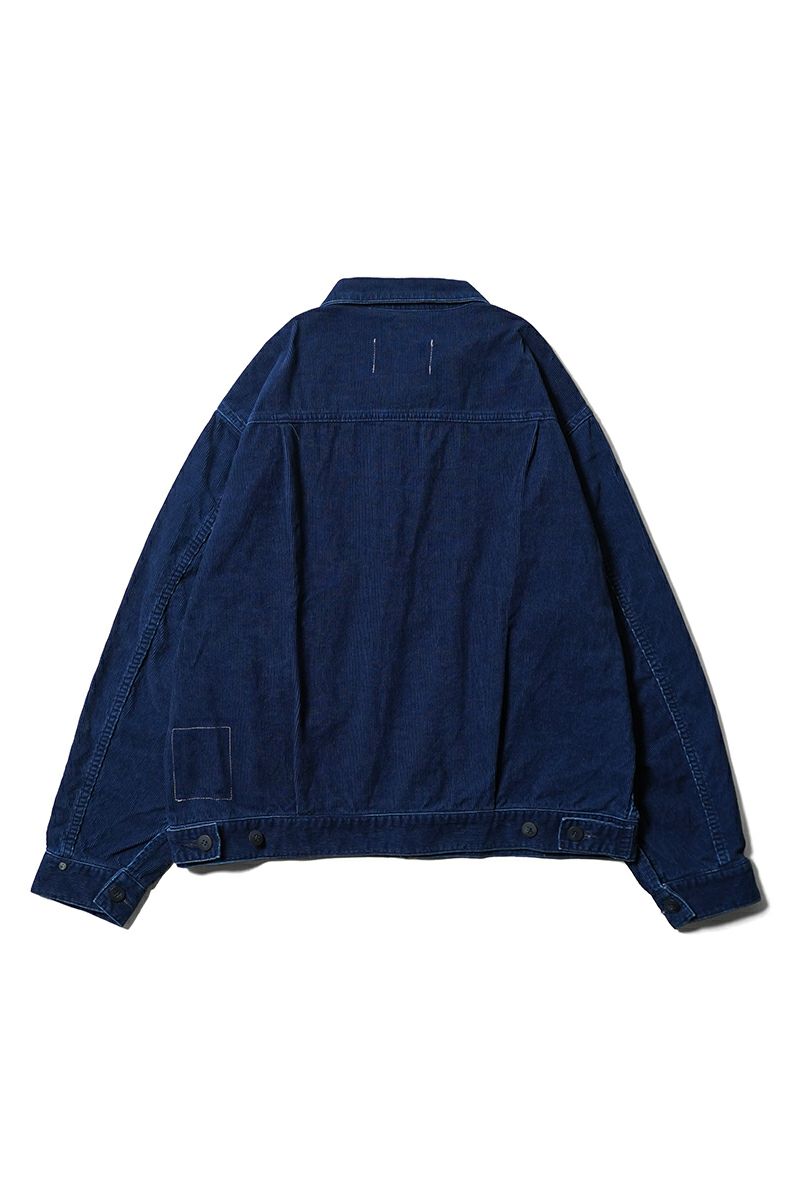 新品未使用タグ付き　NARU　デニムジャケット 一つボタン付き リネンデニムジャケット】凛とした存在感をまとう ノーカラー