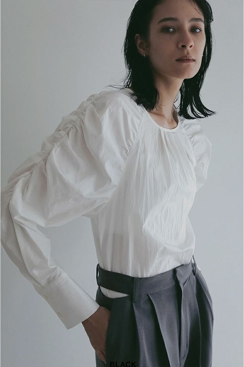 MANOF(マノフ) MUTTON SLEEVE BLOUSE マトンスリーブブラウス 89122-4242