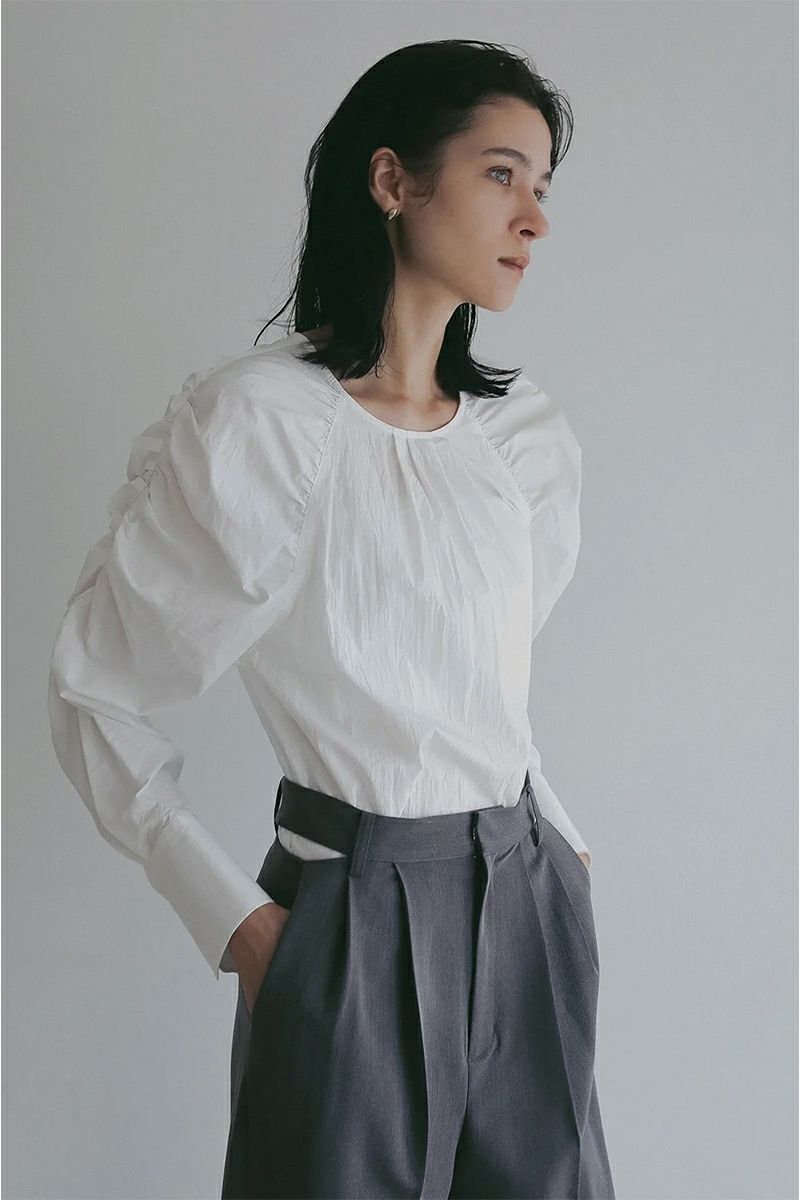 MANOF(マノフ) MUTTON SLEEVE BLOUSE マトンスリーブブラウス 89122-4242
