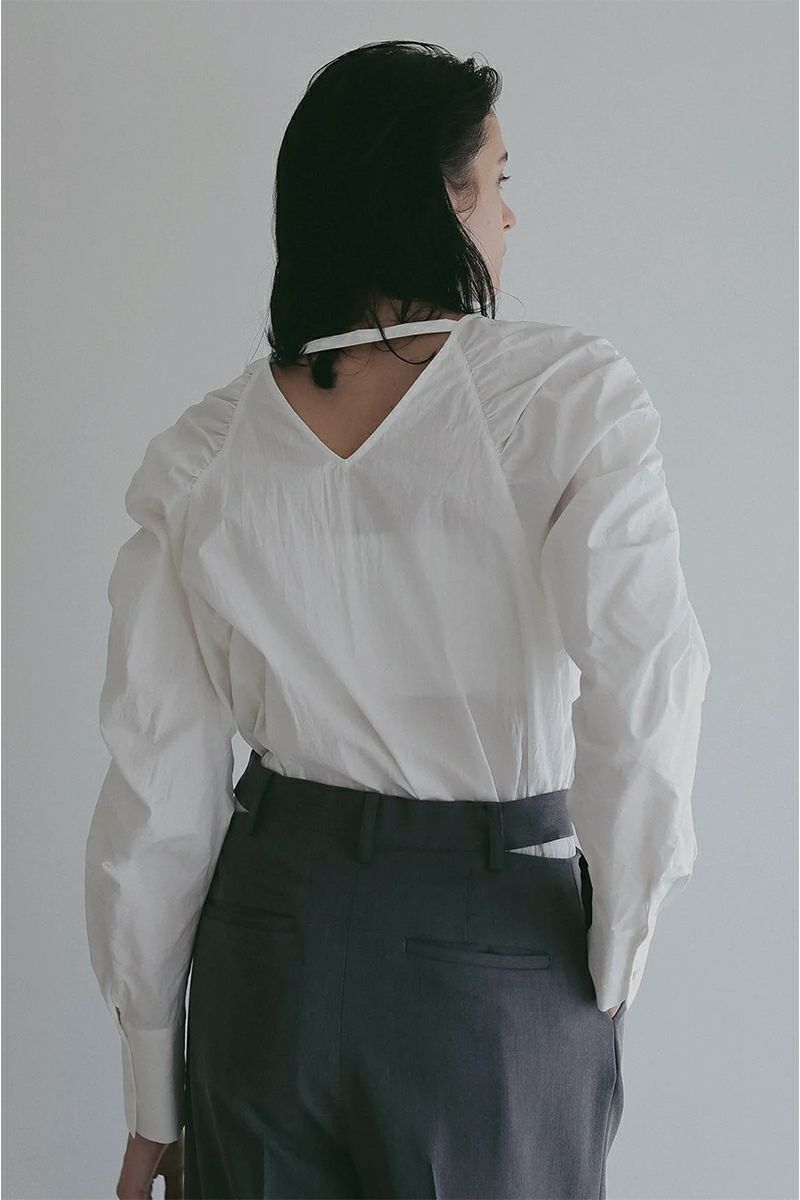 MANOF(マノフ) MUTTON SLEEVE BLOUSE マトンスリーブブラウス 89122-4242