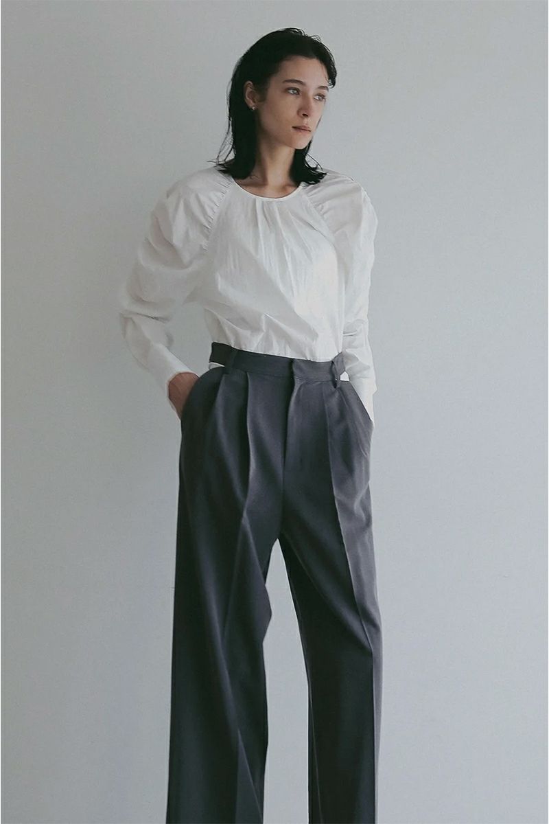 MANOF(マノフ) MUTTON SLEEVE BLOUSE マトンスリーブブラウス 89122-4242