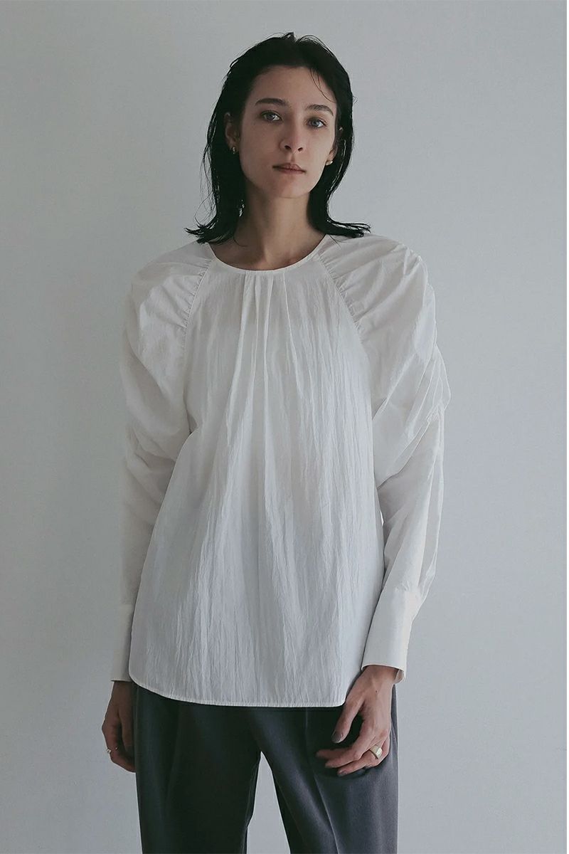 MANOF(マノフ) MUTTON SLEEVE BLOUSE マトンスリーブブラウス 89122-4242