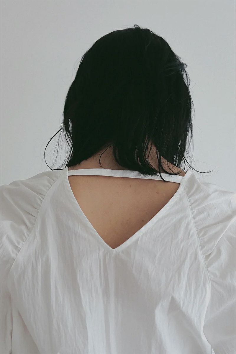 MANOF(マノフ) MUTTON SLEEVE BLOUSE マトンスリーブブラウス 89122-4242