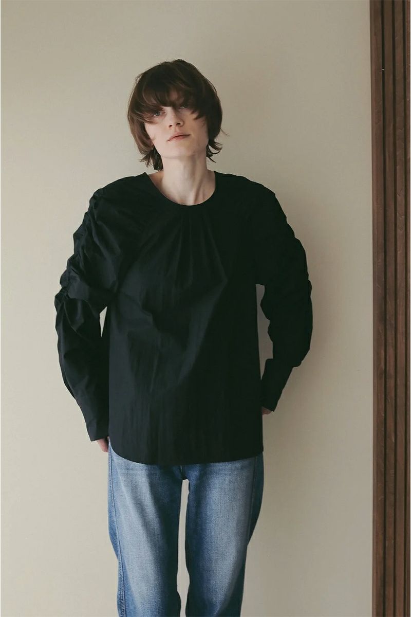 MANOF(マノフ) MUTTON SLEEVE BLOUSE マトンスリーブブラウス 89122-4242