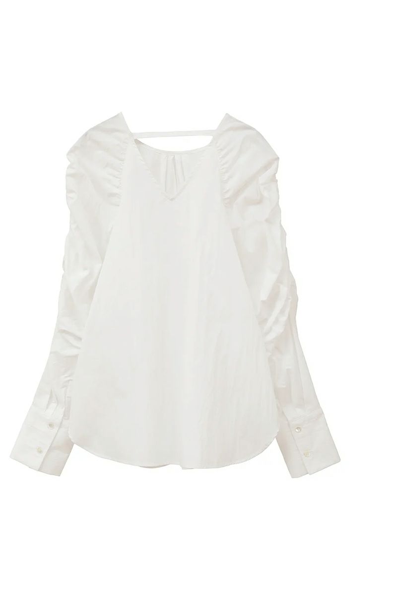 MANOF(マノフ) MUTTON SLEEVE BLOUSE マトンスリーブブラウス 89122-4242
