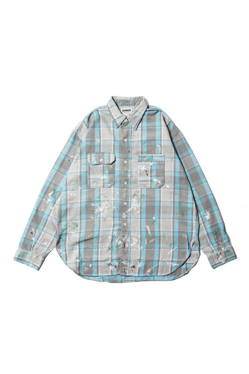 BOWWOW(バウワウ)PAINTER'S PAINT STAINED FLANNEL SHIRT ペインターズペイントステインドフランネルシャツ BW252-PPSFS