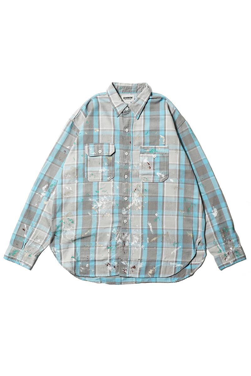 BOWWOW(バウワウ)PAINTER'S PAINT STAINED FLANNEL SHIRT ペインターズペイントステインドフランネルシャツ BW252-PPSFS