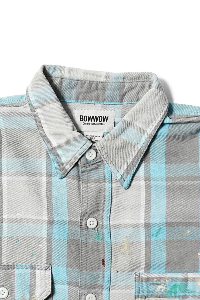 BOWWOW(バウワウ)PAINTER'S PAINT STAINED FLANNEL SHIRT ペインターズペイントステインドフランネルシャツ BW252-PPSFS