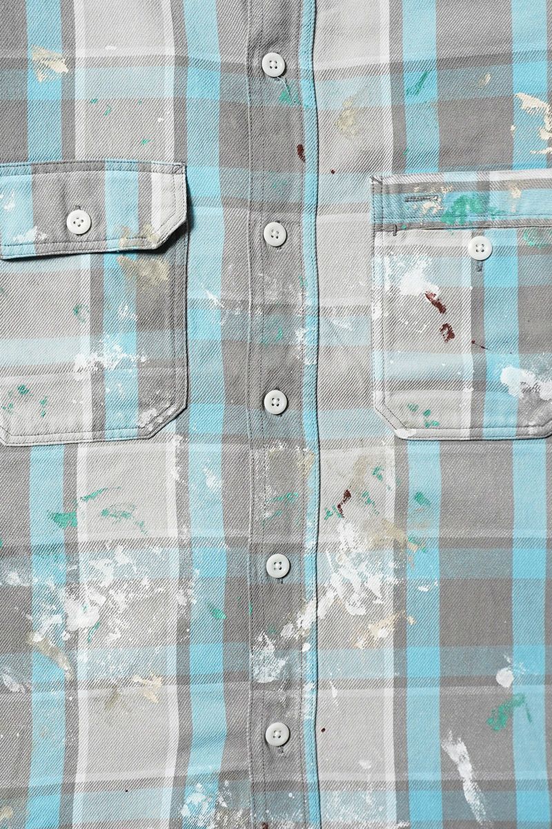 BOWWOW(バウワウ)PAINTER'S PAINT STAINED FLANNEL SHIRT ペインターズペイントステインドフランネルシャツ BW252-PPSFS