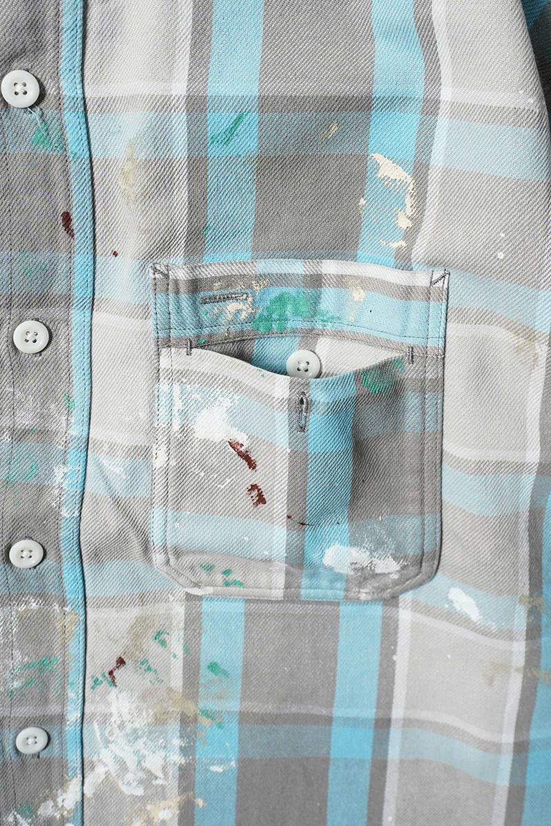 BOWWOW(バウワウ)PAINTER'S PAINT STAINED FLANNEL SHIRT ペインターズペイントステインドフランネルシャツ BW252-PPSFS