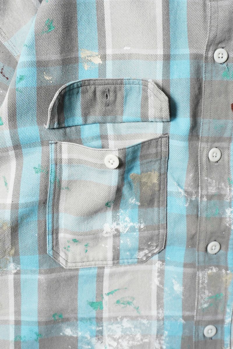 BOWWOW(バウワウ)PAINTER'S PAINT STAINED FLANNEL SHIRT ペインターズペイントステインドフランネルシャツ BW252-PPSFS