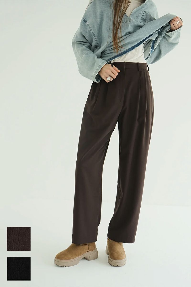 CLANE(クラネ) BASIC TUCK PANTS ベーシックタックパンツ 19110-7202