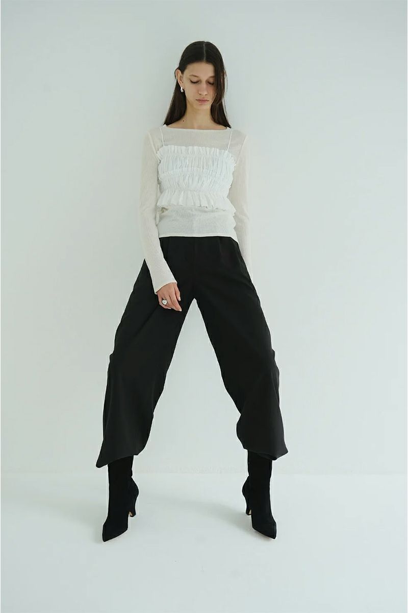 CLANE(クラネ) BASIC TUCK PANTS ベーシックタックパンツ 19110-7202