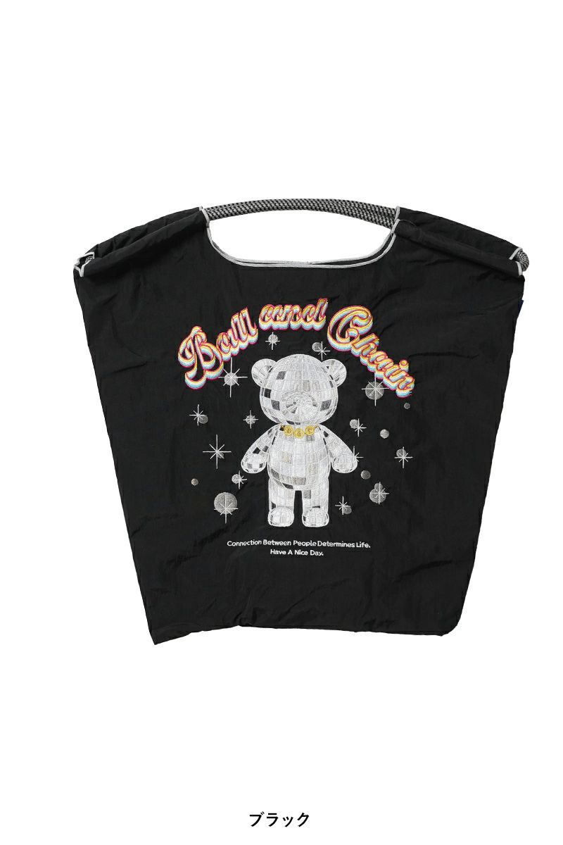 Ball & Chain(ボールアンドチェーン)  MIRROR BALLE BEAR (M) ミラーボールベアー(M) ショッピングバック トートバッグ 301065